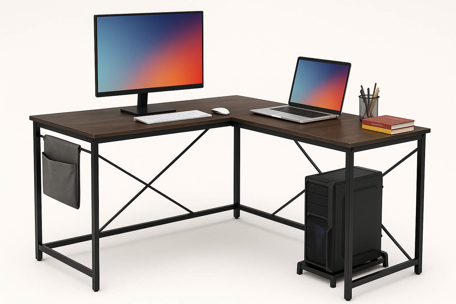 DUMOS 50" L Shaped Desk Review: Compact Corner Workstation for Gaming and Home Office