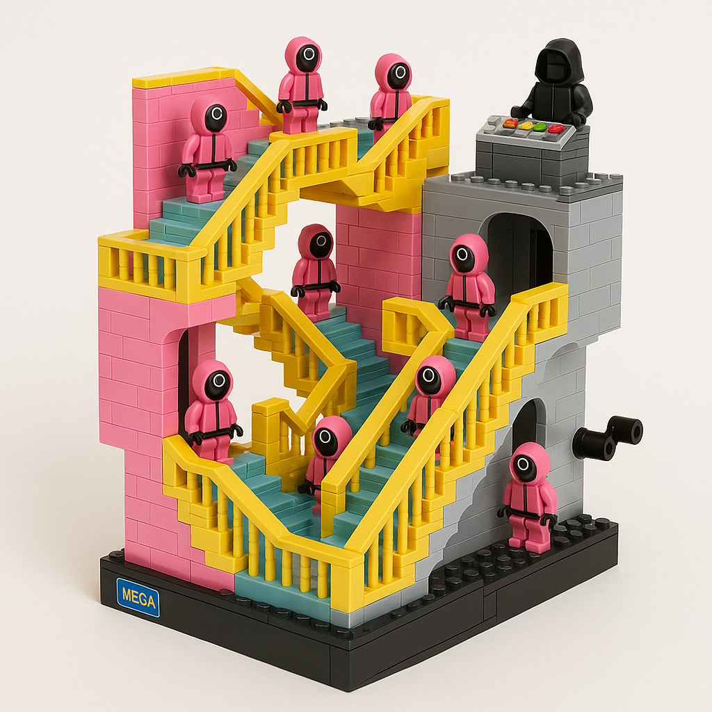 MEGA Squid Game Staircase Building Set (1707 Pieces): A Collector-Focused Display Build for Adult Fans
