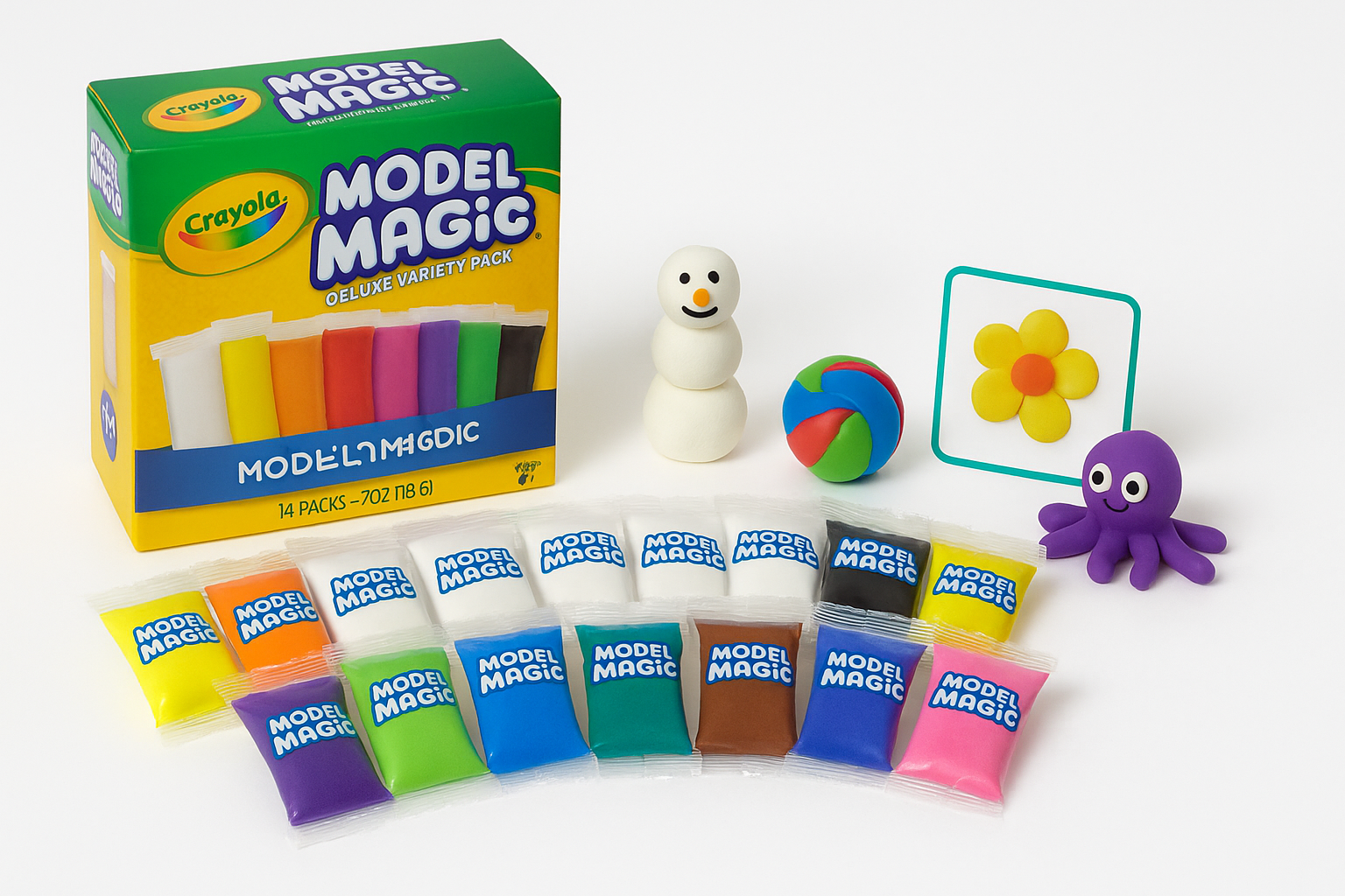Crayola Model Magic Deluxe Variety Pack (14ct) Review: Lightweight, Kid-Friendly Air-Dry Modeling Clay