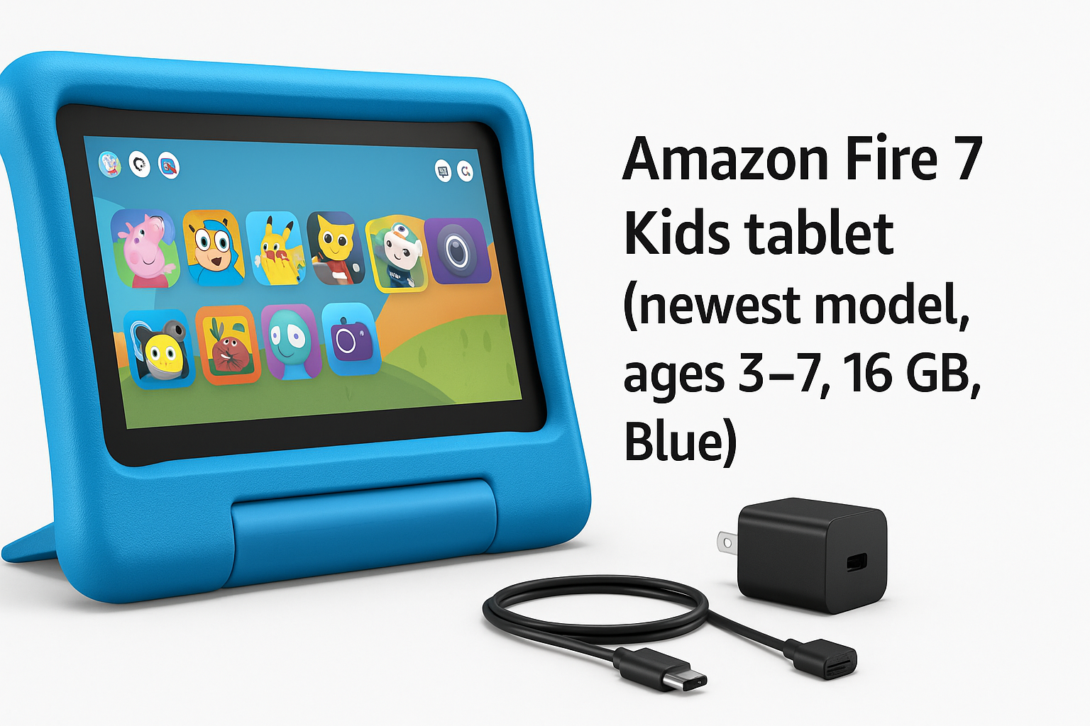 Amazon Fire 7 Kids Tablet (Ages 3–7, 16 GB, Blue) Review: Affordable First Tablet With Big Safeguards