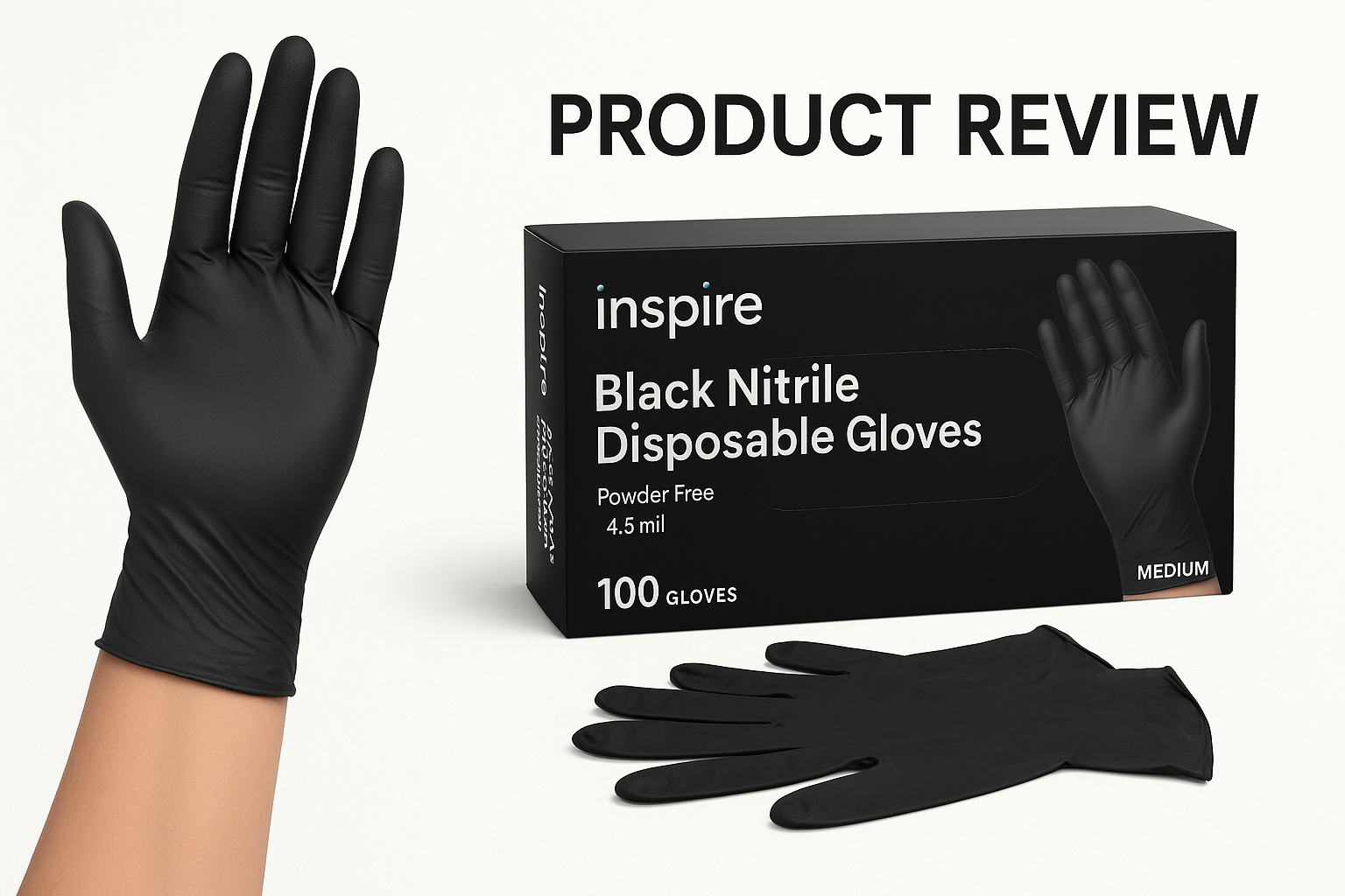 Inspire Black Nitrile Disposable Gloves (4.5 mil): A Detailed, Practical Review
