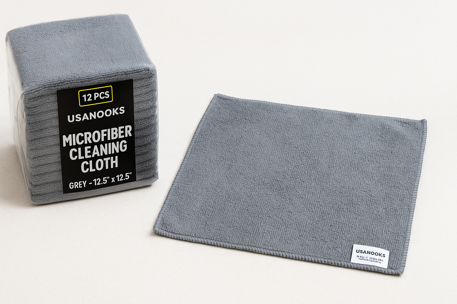 USANOOKS Microfiber Cleaning Cloth Grey (12-Pack) Review: Durable, Streak‑Free Cleaning for Home and Car