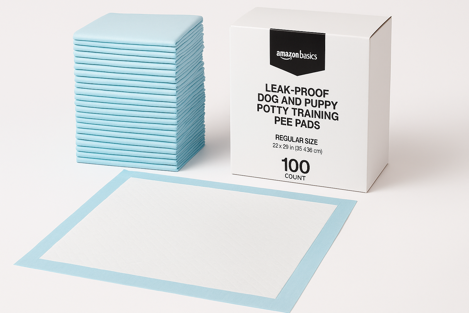 Amazon Basics Leak-Proof Dog and Puppy Potty Training Pee Pads (22" x 22", 100 Count) Review