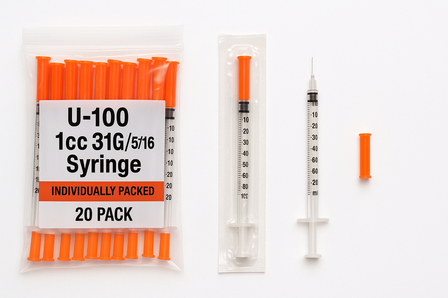 U-100 1cc 31 Gauge 5/16" Syringe (20-Pack) Review: Individually Wrapped Convenience for Precise Dosing