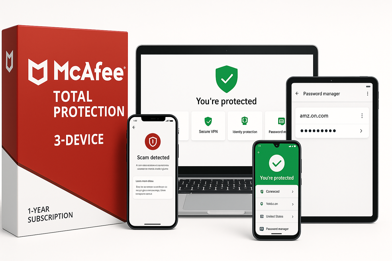 McAfee Total Protection 3‑Device (2026 Ready): Comprehensive Security for Small Households
