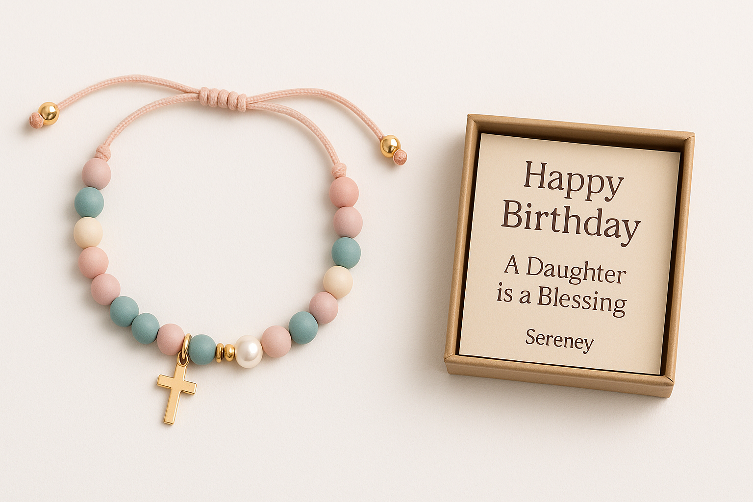 Sereney Beaded Birthday Bracelet: A Sweet, Adjustable Gift for Girls and Teens