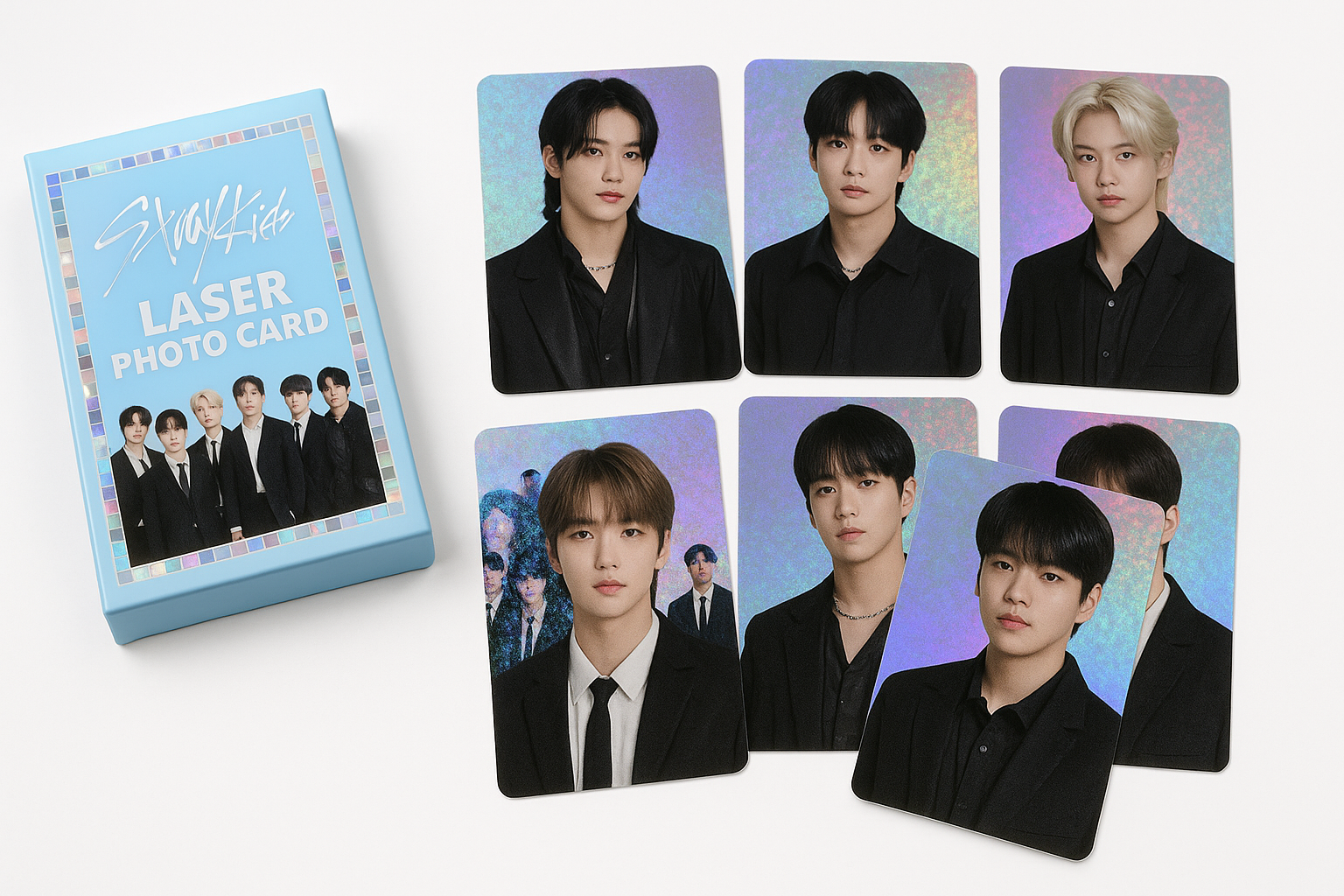 PYAJUU Stray Kids Laser Photocard Set Review: A Vibrant Collectible Gift for STAYs