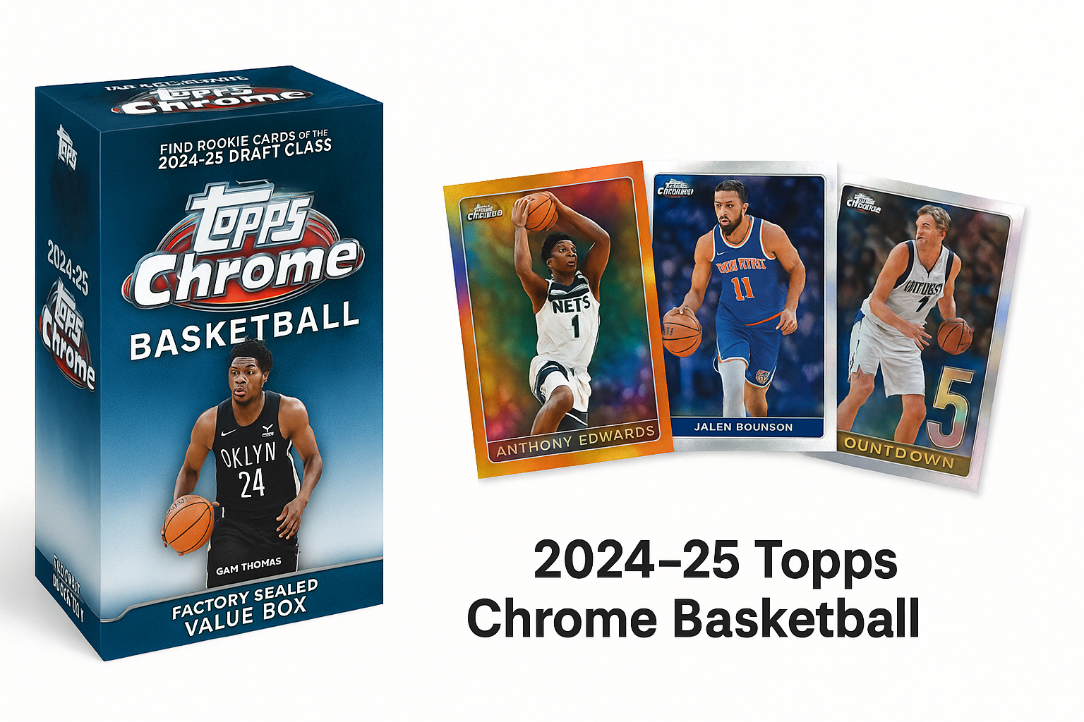 2024-25 Topps Chrome Basketball Value Box Review: Colorful Chrome at a Retail-Friendly Scale