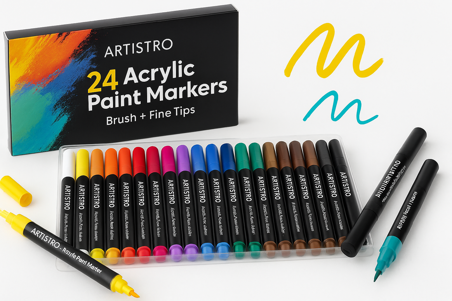 ARTISTRO 24 Acrylic Paint Markers Review: Versatile Dual‑Tip Pens for Everyday Crafting