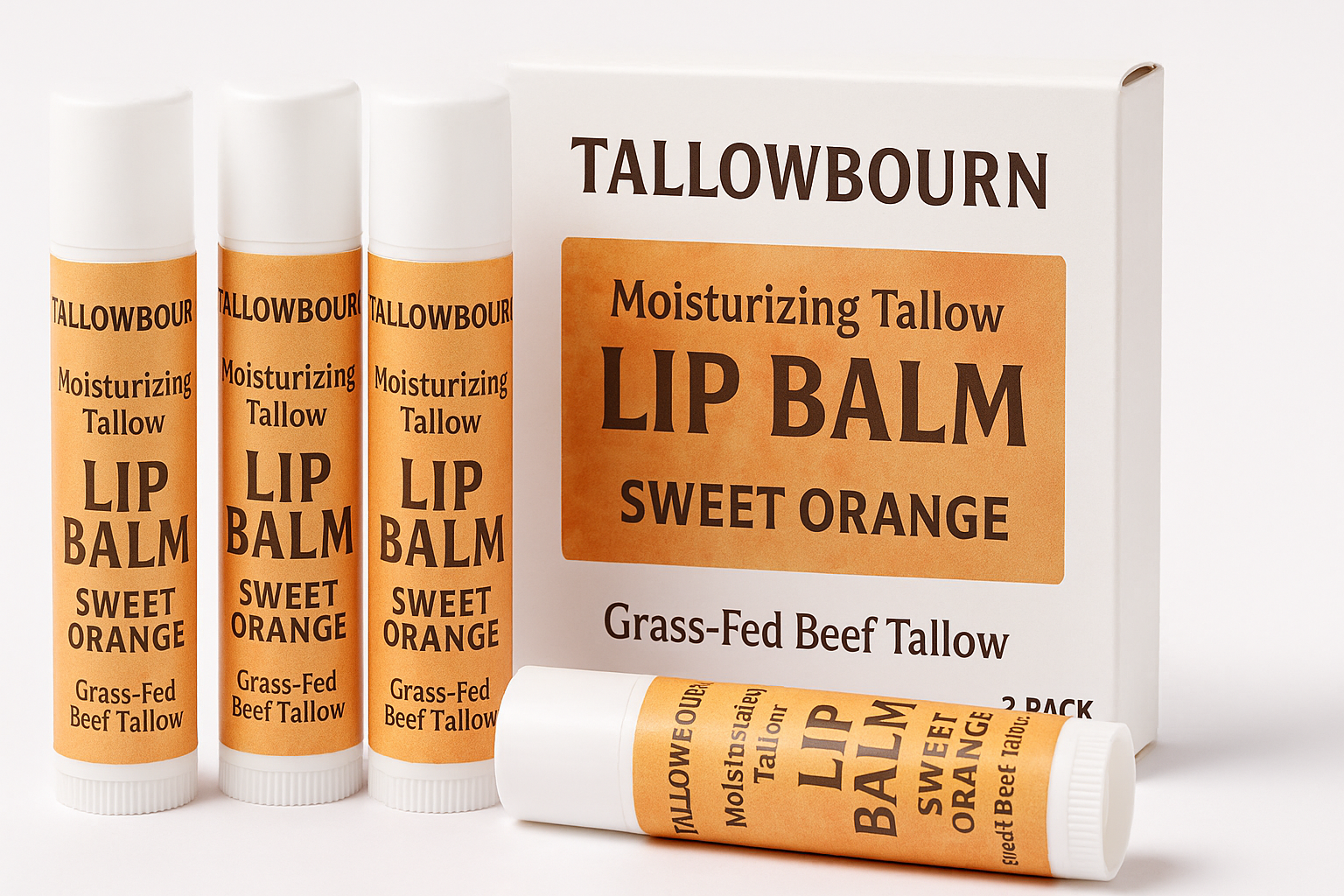 Tallowbourn Moisturizing Tallow Lip Balm (Sweet Orange, 3-Pack): A Natural, Beef-Tallow-Based Lip Care Set Reviewed