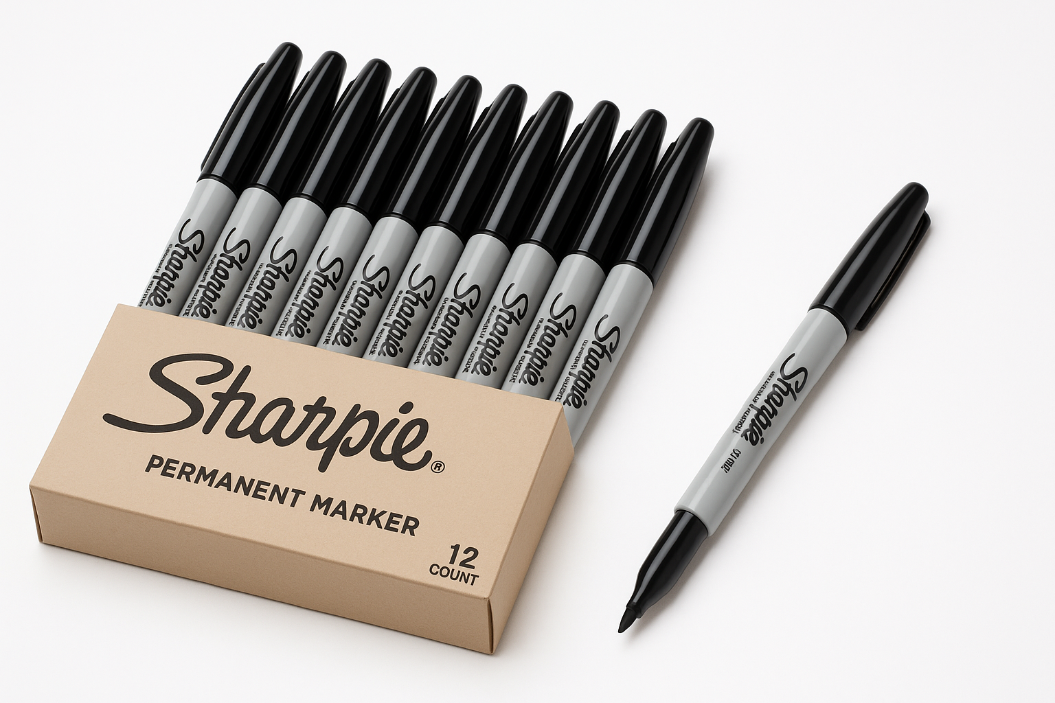 Sharpie Permanent Markers, Fine Tip, Black (12-Pack): A Reliable Office and Everyday Workhorse