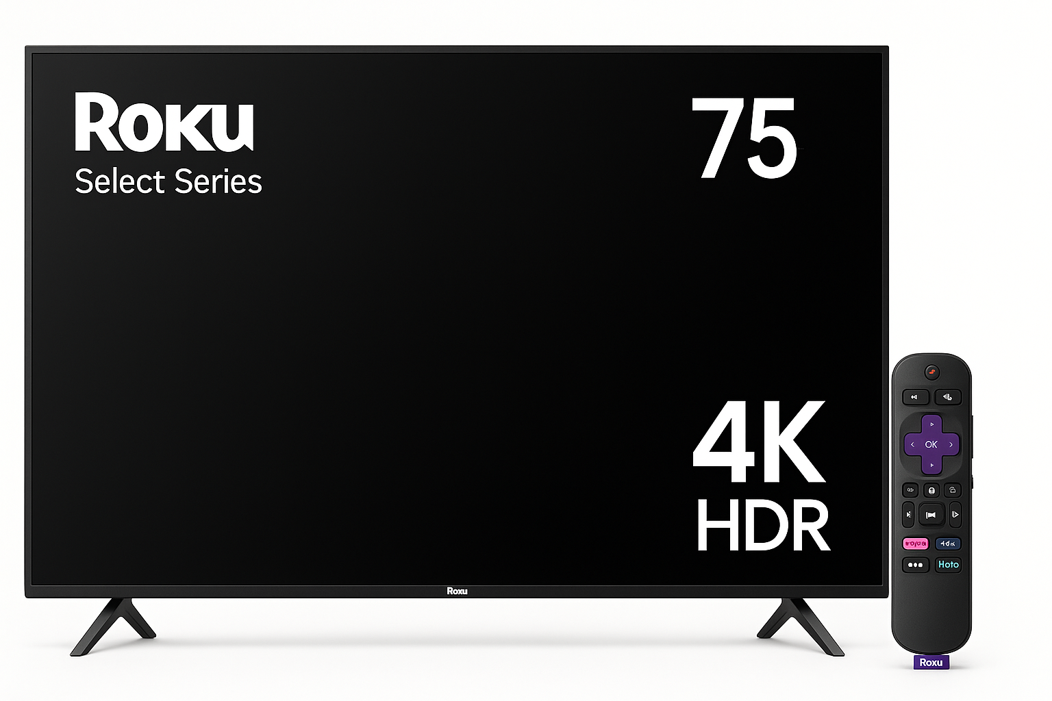 Roku 75-Inch Select Series 4K HDR Smart TV: Big-Screen Streaming Made Simple