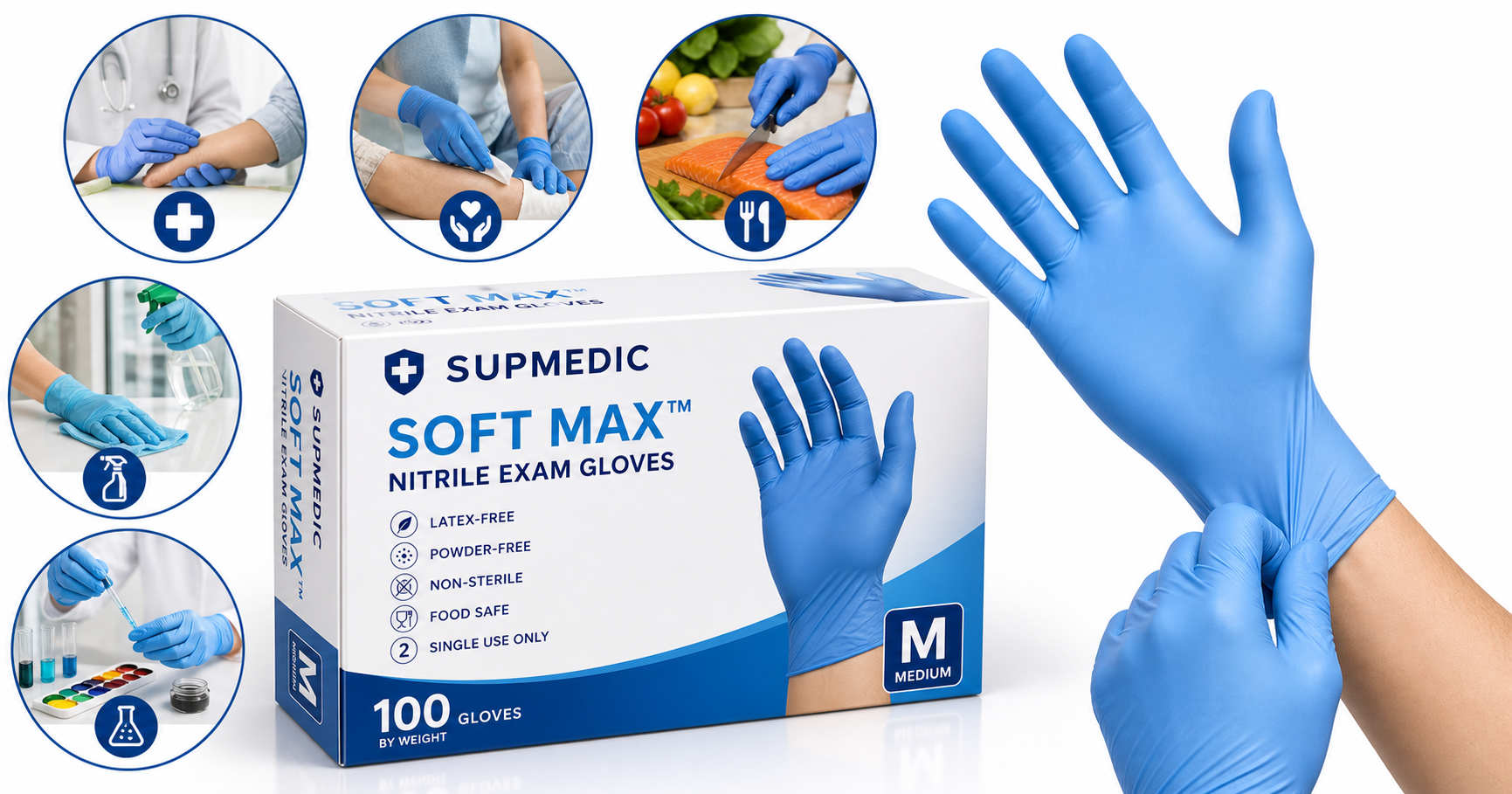 Supmedic Medical Soft Max™ Nitrile Exam Gloves Review: Everyday Protection for Medical and Food-Handling Tasks