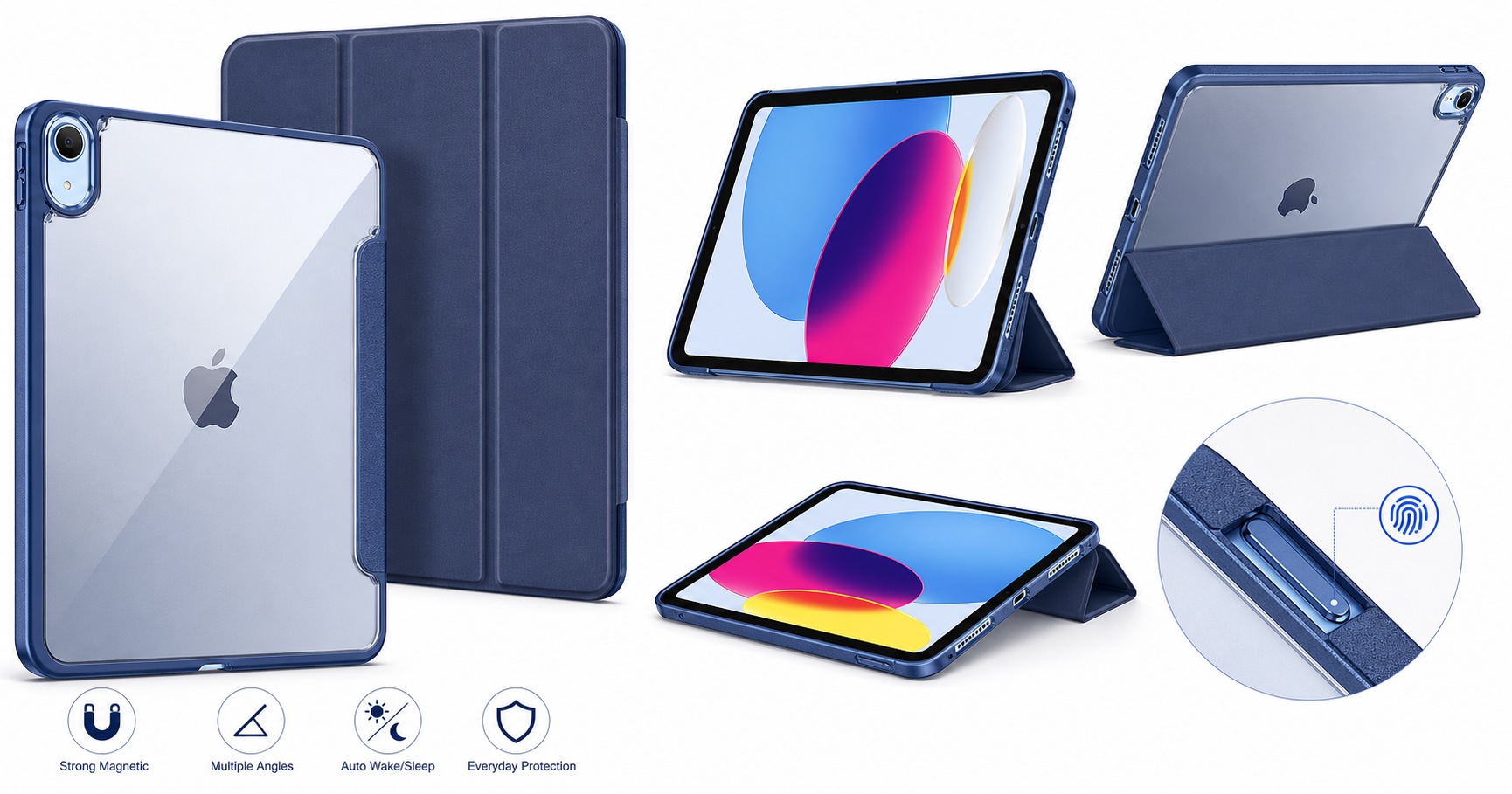 MoKo Slim Stand Case for iPad A16 11th Gen / iPad 10th Gen: Lightweight Protection with a Smart Cover Twist