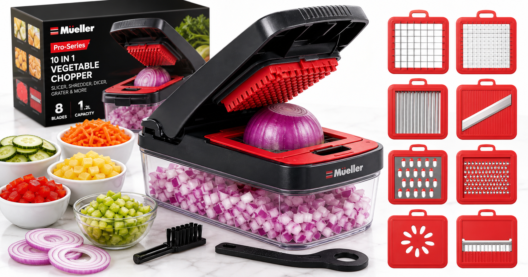 Mueller The Real Original Pro Chopper (10‑in‑1, 8 Blades): In‑Depth Review for Everyday Kitchens