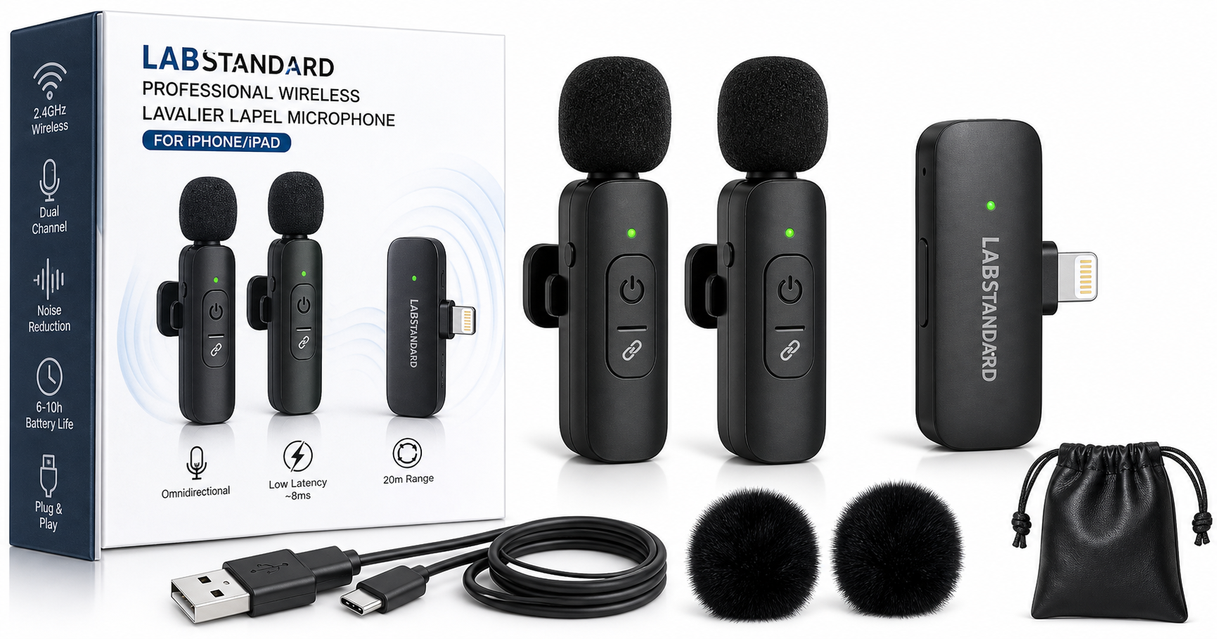 Labstandard Professional Wireless Lavalier Lapel Microphone Review: Budget-Friendly Plug‑and‑Play Audio for iPhone and iPad