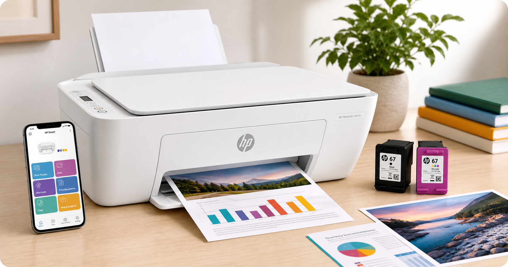 HP DeskJet 2855e Review: Compact All‑in‑One for Simple Home Printing