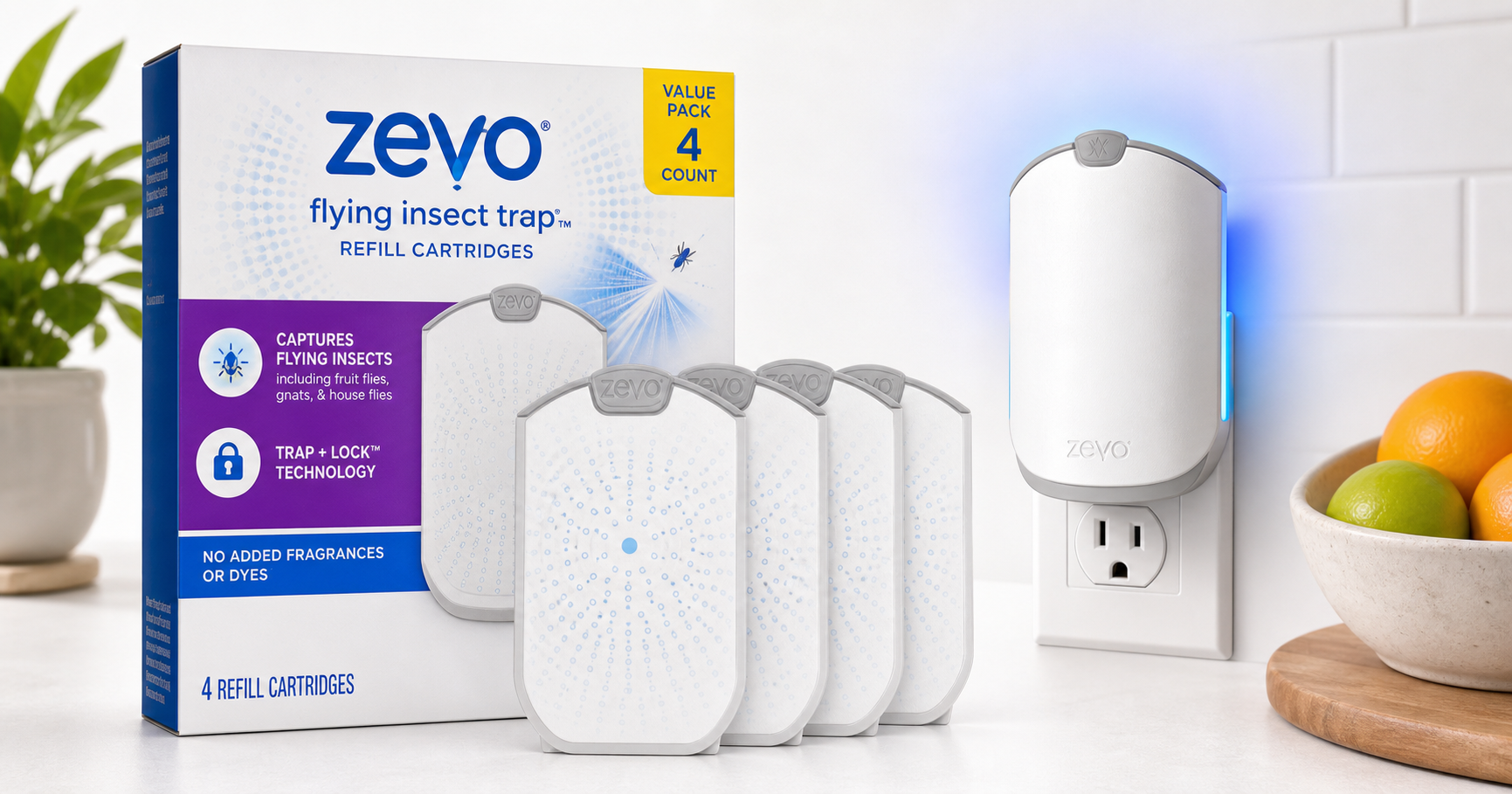 Zevo Flying Insect Trap Official Refill Cartridges (4-Pack) Review: Convenient, Low-Mess Control for Gnats and Flies