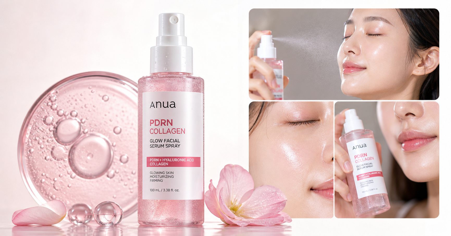 Anua PDRN Collagen Glow Facial Serum Spray Review: A Dewy, Firming Korean Face Mist for Everyday Use