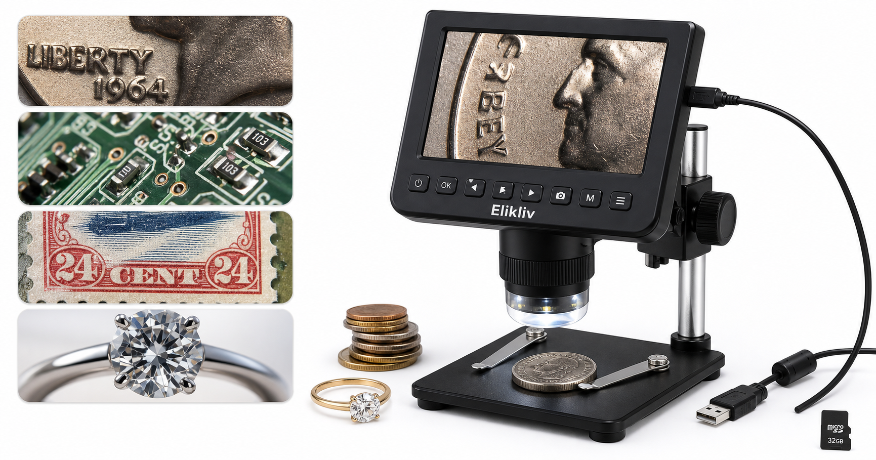 Elikliv EDM4 4.3-Inch LCD Digital Coin Microscope Review: A Practical Entry into Digital Magnification