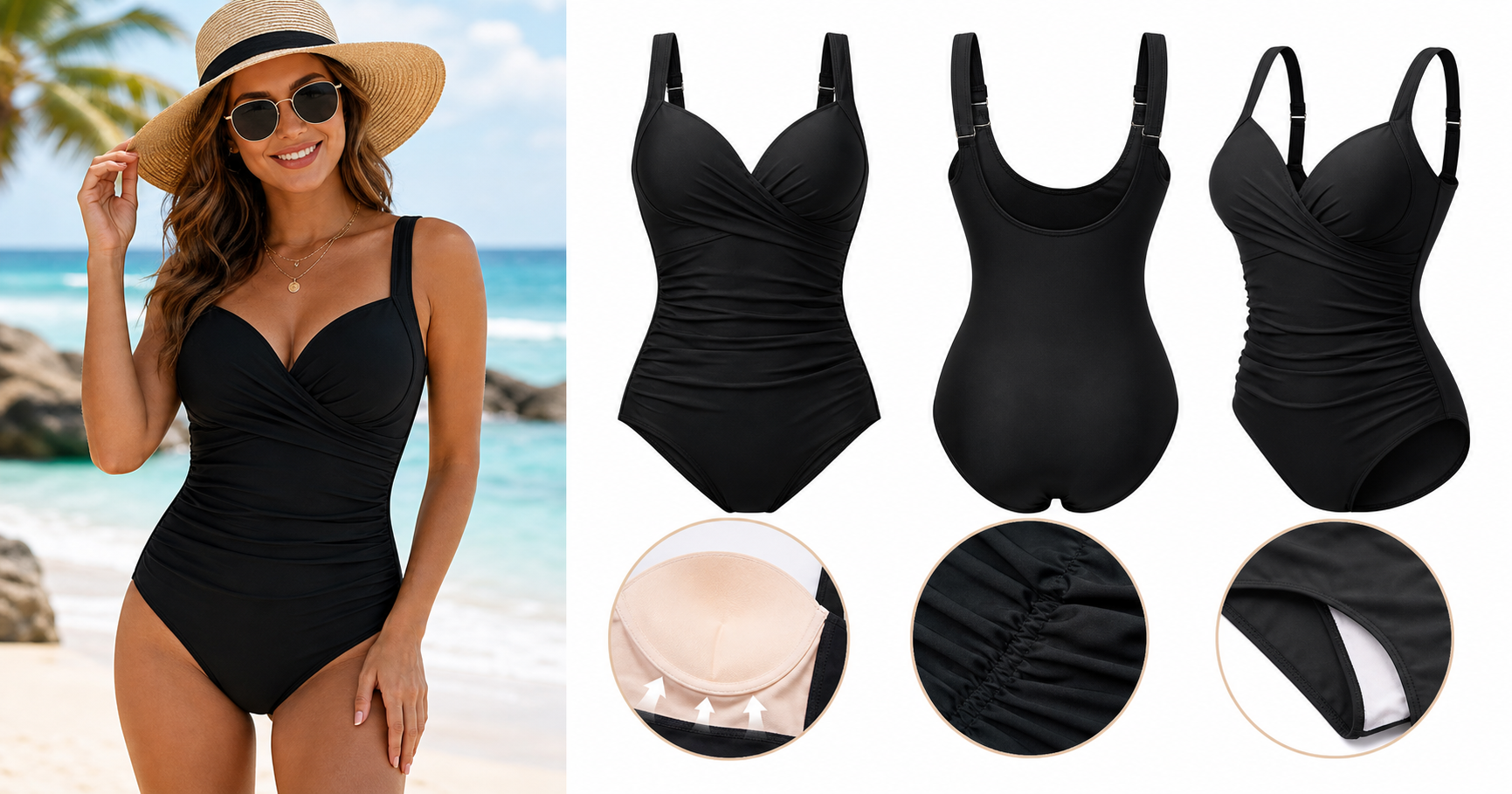 Holipick Women Tummy Control One Piece Swimsuit Review: Supportive, Smoothing, and Modest Coverage
