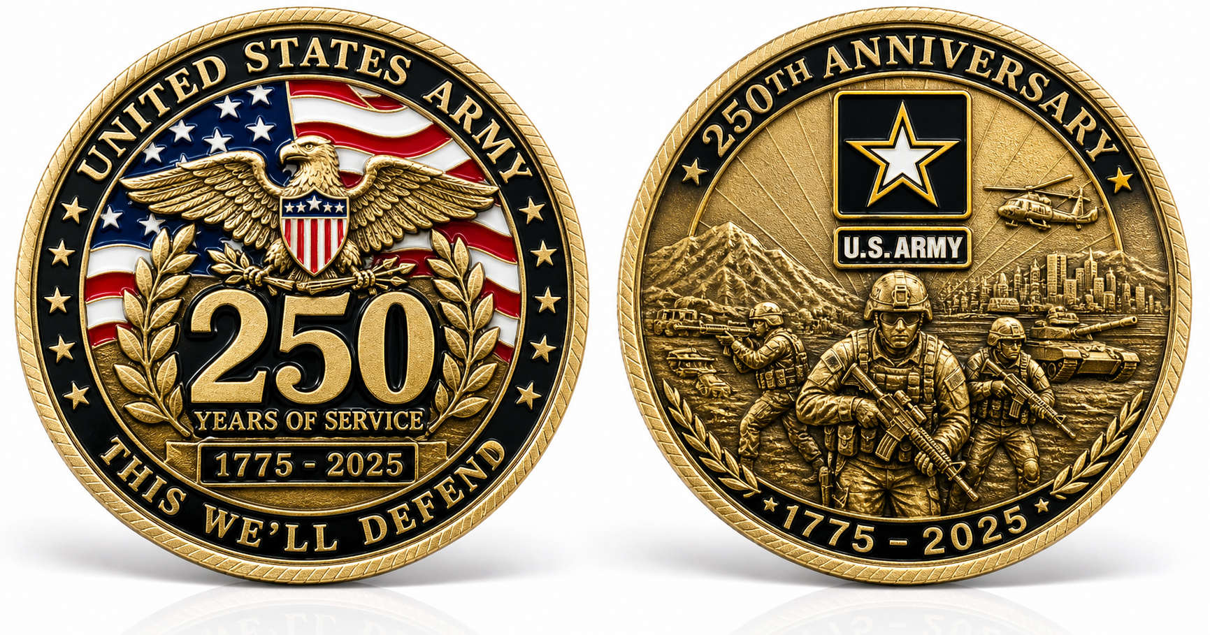 250th Anniversary U.S. Army Commemorative Coin (1775–2025) Review: A Patriotic High-Relief Challenge Coin for Collectors and Veterans