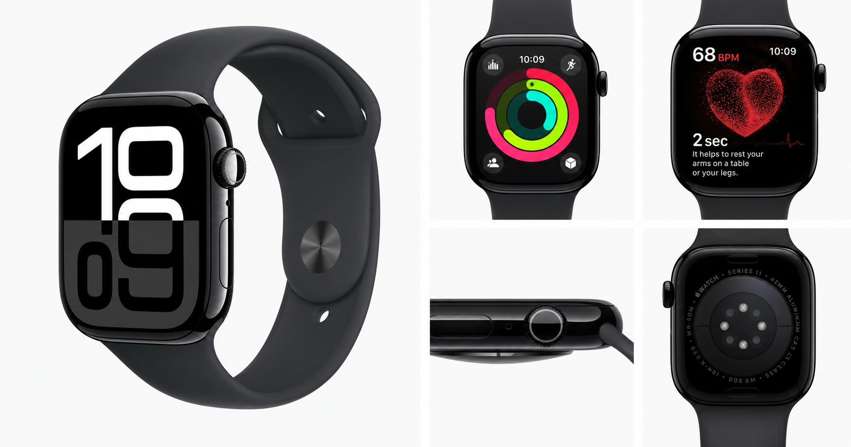 Apple Watch Series 11 (GPS, 42mm) in Jet Black: A Mature, Everyday Smartwatch for Fitness and Health Tracking