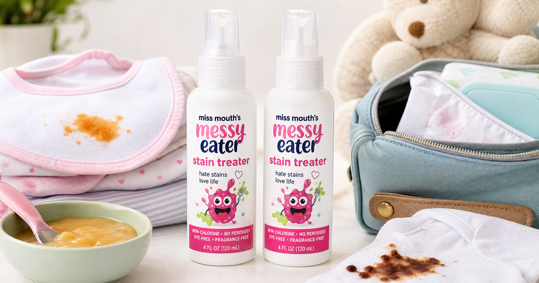 Miss Mouth's Messy Eater Stain Treater Spray (4oz, 2-Pack): A Practical Review for Baby and Everyday Laundry Stains