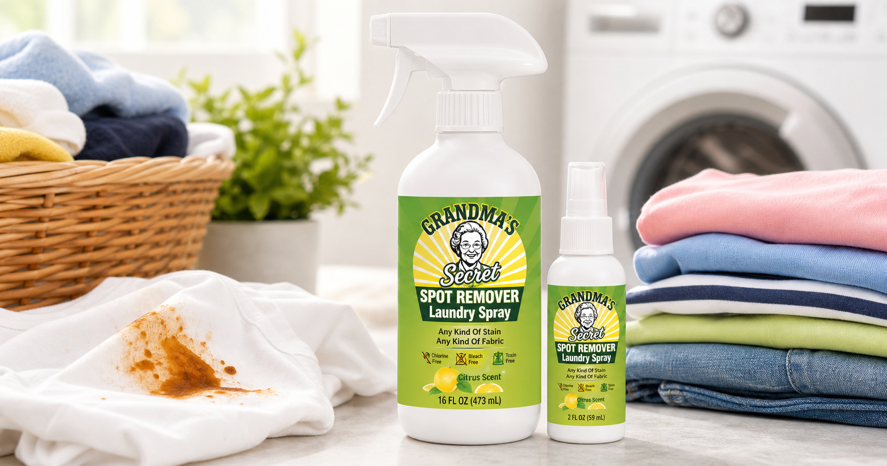Grandma's Secret Spot Remover Laundry Spray (16 oz & 2 oz DuoPack) Review