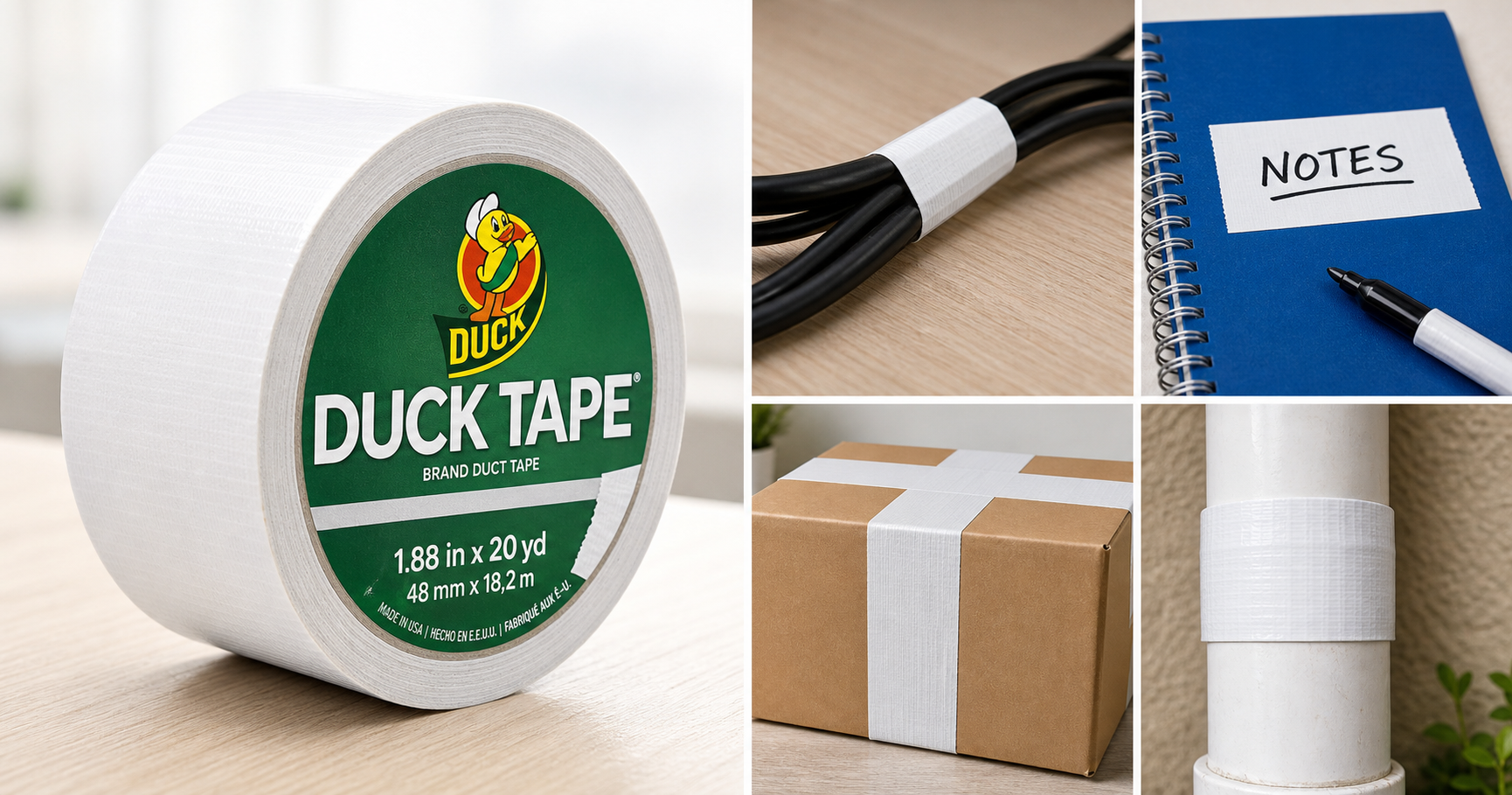 Duck 1265015 Color Duct Tape (White, 1.88" x 20 Yards) Review: A Versatile Everyday Fix-It Essential