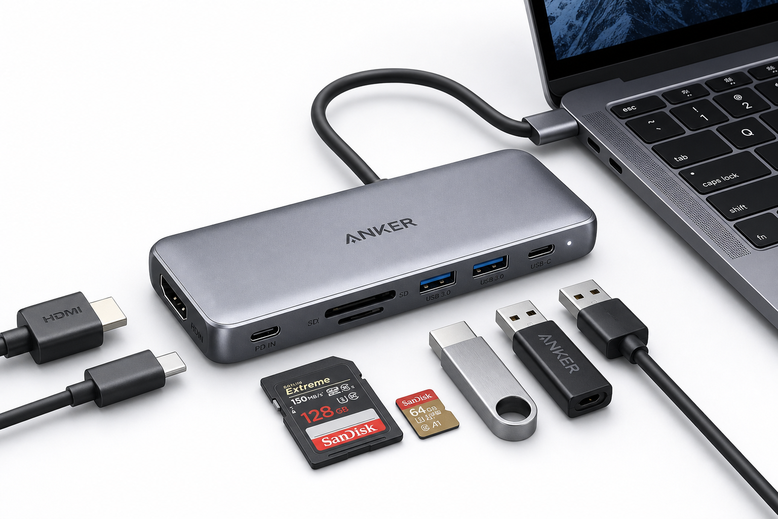 Anker 552 USB-C Hub (9-in-1): Compact Connectivity for Modern Laptops