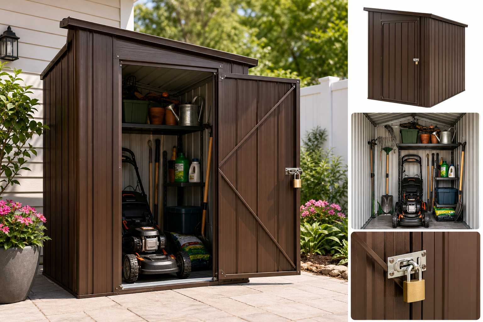 Patiowell 5x3 FT Outdoor Storage Shed Review: Compact Metal Shed for Small Yards and Patios