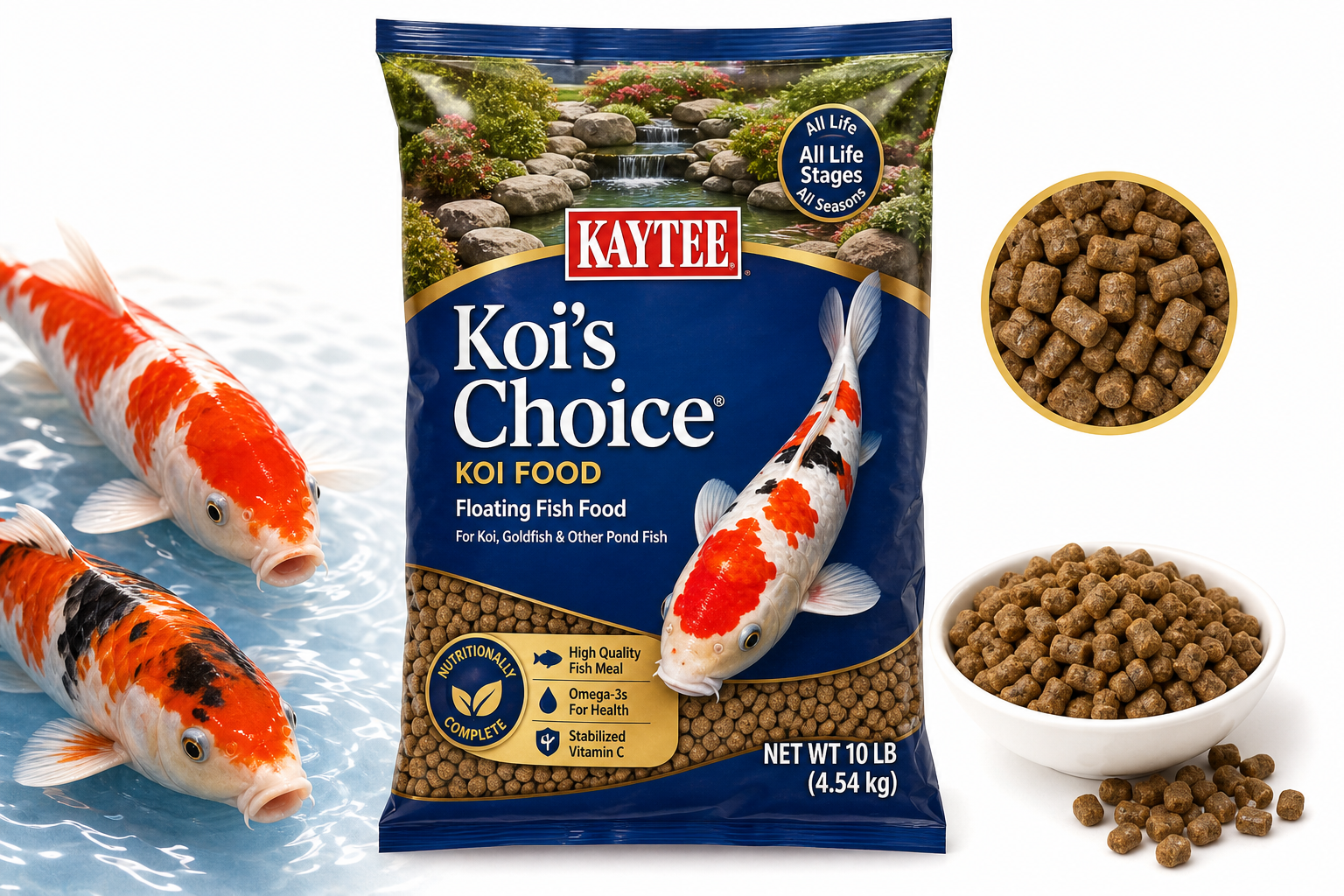 Kaytee Koi’s Choice Koi Floating Fish Food (10 lb) Review: Balanced Nutrition for Koi, Goldfish, and Pond Fish