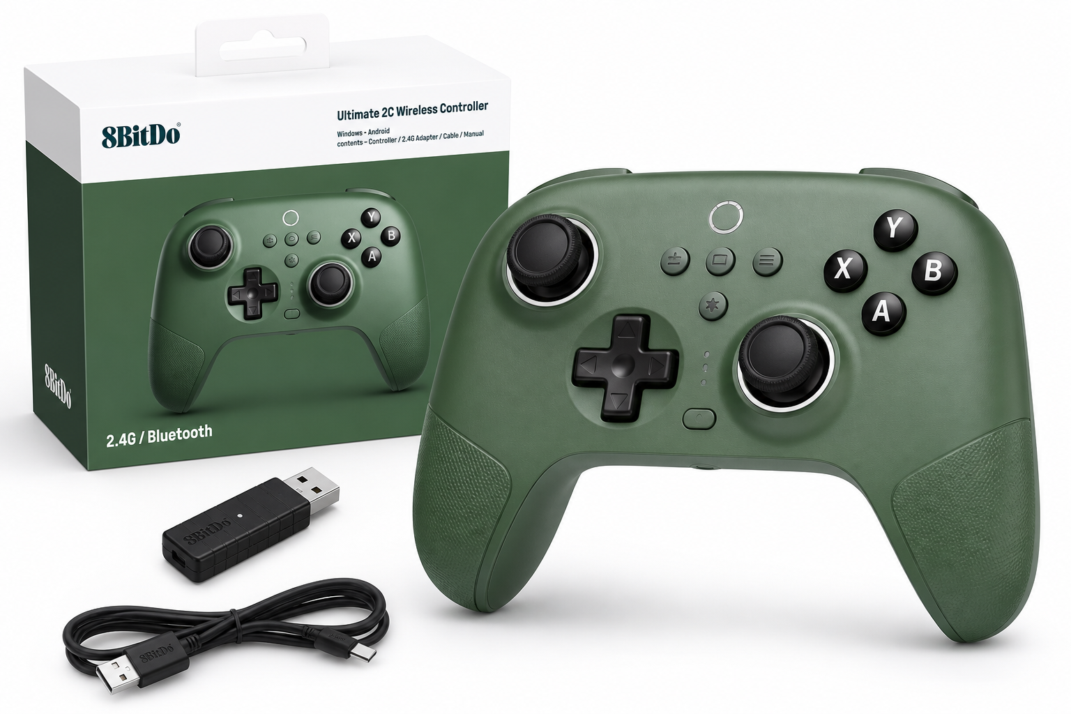 8Bitdo Ultimate 2C Wireless Controller (Green) Review: Low‑Latency PC & Android Gamepad with Hall Effect Sticks