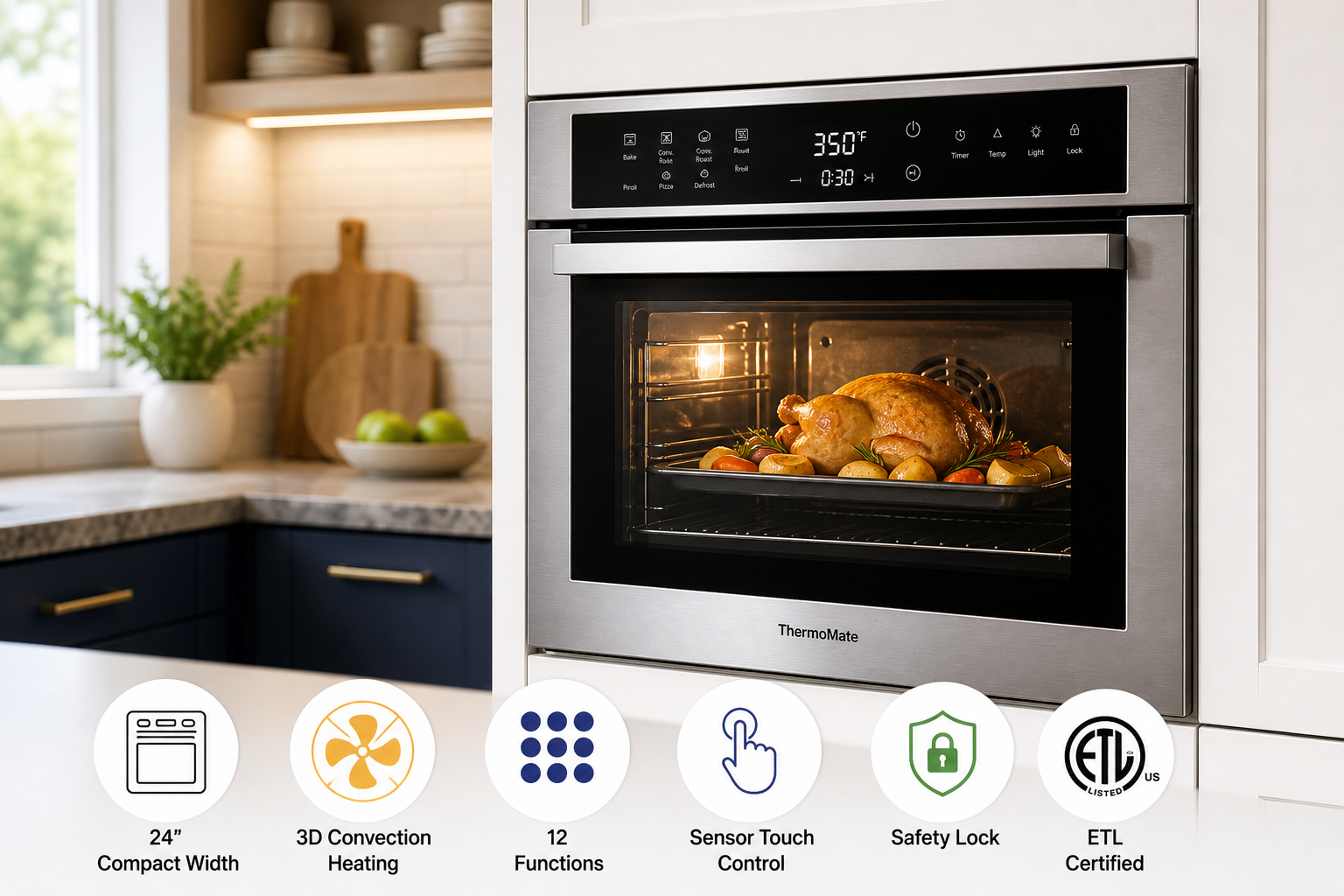 ThermoMate 24-Inch Electric Wall Oven Review: Compact Convection Power for Modern Kitchens