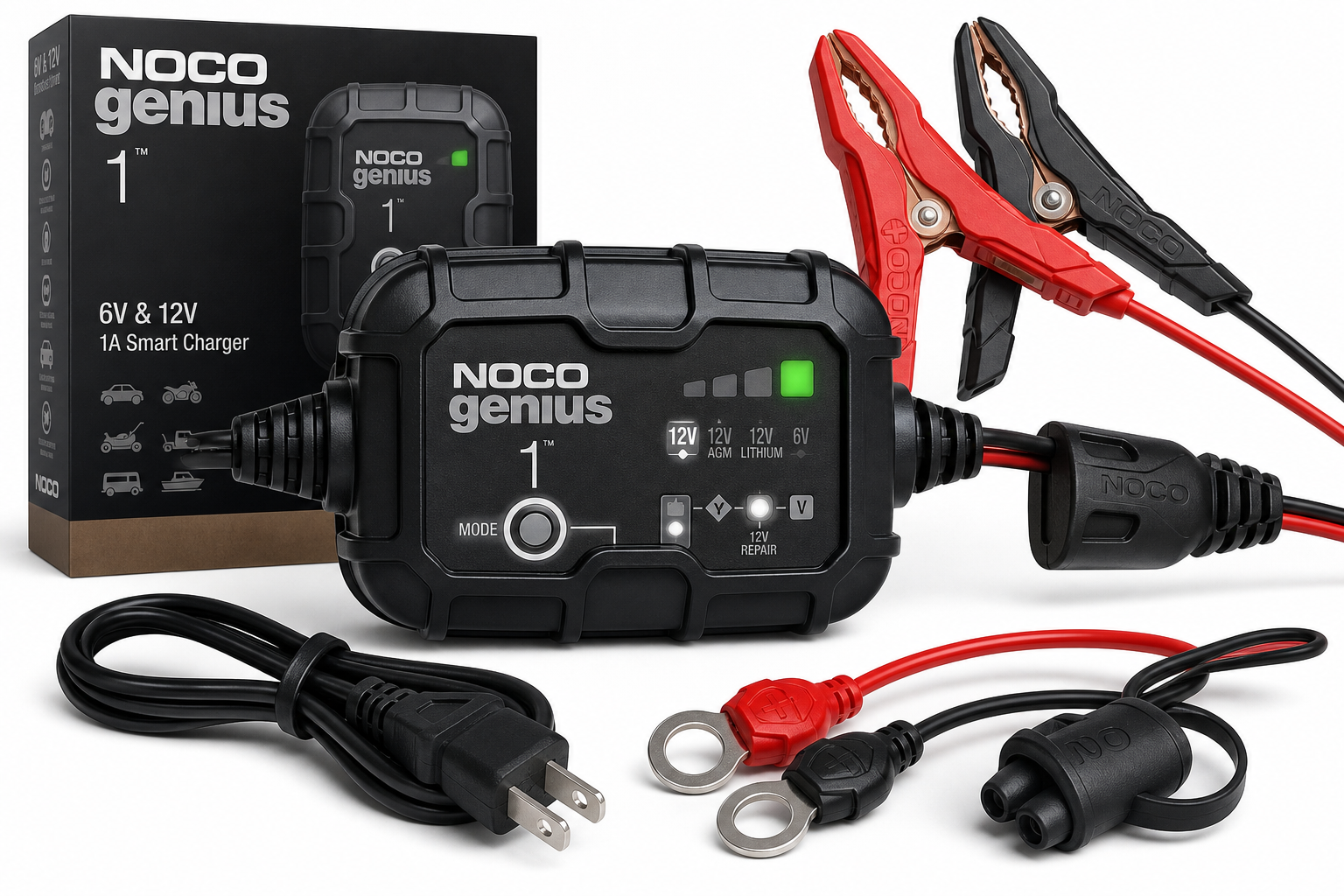 NOCO GENIUS1 Review: Compact 1A Smart Charger & Maintainer for 6V/12V Batteries