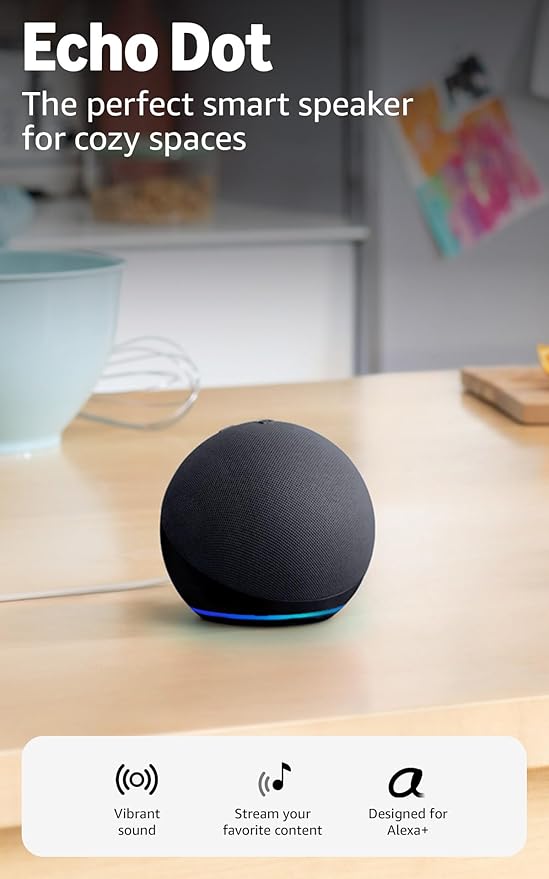 In-Depth Review: Amazon Echo Dot (Newest Model) Vibrant Sound Smart Speaker with Alexa+ (Charcoal)